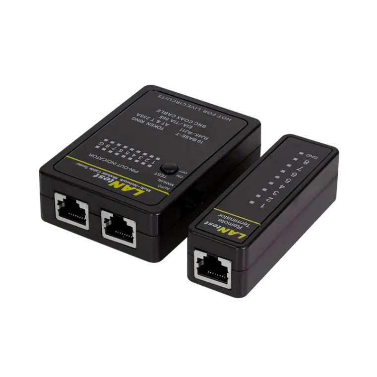 Tester für RJ45-, RJ11- und BNC-Kabel, mit Remote Einheit