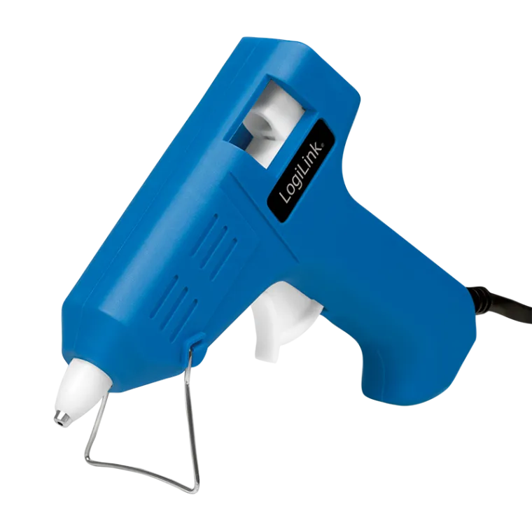 Mini-Heißklebepistole inkl. 2 Heißklebesticks, 10 W, kabelgebunden, Blau