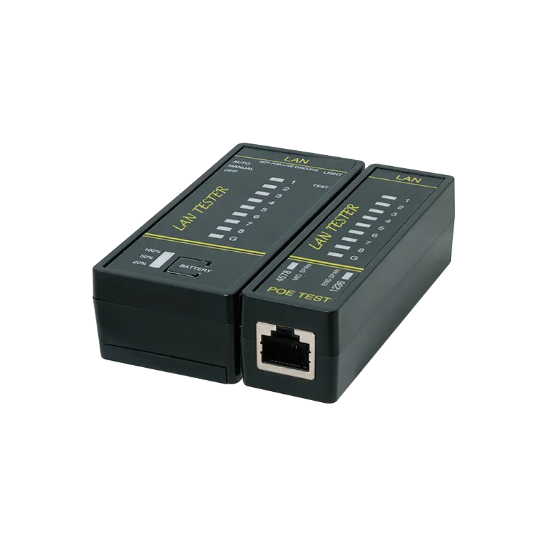 Mini LAN-Tester für RJ45, RJ12 und RJ11 Kabel mit Remote Unit & PoE Finder